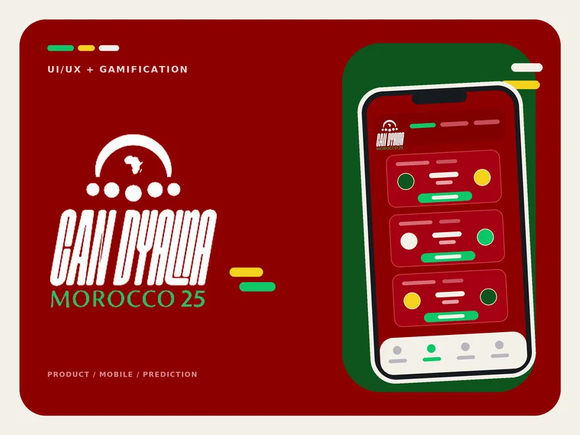 CAN Dyalna, the AFCON Morocco 2025 prediction game app UI